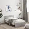 Image de vidaXL Cadre de lit sans matelas avec tête de lit 100x200 cm