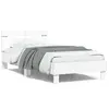 Image de vidaXL Cadre de lit sans matelas avec lumières LED blanc 100x200 cm
