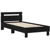 Image de vidaXL Cadre de lit sans matelas avec lumières LED noir 75x190 cm