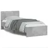 Image de vidaXL Cadre de lit sans matelas avec lumières LED gris béton 90x190cm