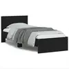 Image de vidaXL Cadre de lit sans matelas avec lumières LED noir 75x190 cm