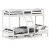 Image de vidaXL Lit superposé sans matelas 80x200/120x200 cm blanc bois massif