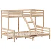 Image de vidaXL Lit superposé 80x200/140x200 cm bois de pin massif, lit, cadre de lit, lit loft, meubles de chambre à coucher, sommier, cadre de lit superposé
