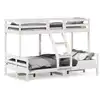 Image de vidaXL Lit superposé sans matelas 90x200/120x200 cm blanc bois massif