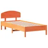 Image de vidaXL Cadre de lit sans matelas cire marron 100x200cm bois pin massif