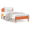 Image de vidaXL Cadre de lit sans matelas cire marron 100x200cm bois pin massif