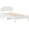 Image de vidaXL Cadre de lit sans matelas blanc 75x190 cm bois de pin massif