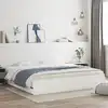 Image de vidaXL Cadre de lit avec tiroirs sans matelas blanc 200x200 cm