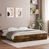 Image de vidaXL Cadre de lit avec tiroirs sans matelas chêne fumé 160x200 cm