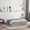 Image de vidaXL Cadre de lit avec tiroirs sans matelas sonoma gris 150x200 cm