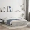 Image de vidaXL Cadre de lit avec tiroirs sans matelas gris béton 140x200 cm