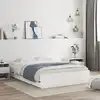 Image de vidaXL Cadre de lit avec tiroirs sans matelas blanc 120x200 cm