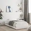Image de vidaXL Cadre de lit avec tiroirs sans matelas blanc 90x200 cm