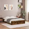 Image de vidaXL Cadre de lit avec tiroirs sans matelas chêne fumé 135x190 cm