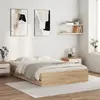 Image de vidaXL Cadre de lit avec tiroirs sans matelas chêne sonoma 120x190 cm