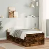 Image de vidaXL Cadre de lit sans matelas chêne fumé 75x190 cm