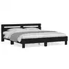 Image de vidaXL Cadre de lit sans matelas noir 200x200 cm