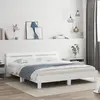 Image de vidaXL Cadre de lit sans matelas blanc 160x200 cm
