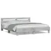 Image de vidaXL Cadre de lit sans matelas gris béton 160x200 cm