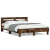 Image de vidaXL Cadre de lit sans matelas chêne fumé 150x200 cm