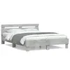 Image de vidaXL Cadre de lit sans matelas gris béton 140x200 cm