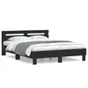 Image de vidaXL Cadre de lit sans matelas noir 140x190 cm