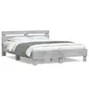 Image de vidaXL Cadre de lit sans matelas gris béton 140x190 cm