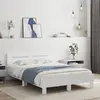 Image de vidaXL Cadre de lit sans matelas blanc 120x190 cm