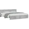 Image de vidaXL Cadre de lit sans matelas gris béton 200x200 cm