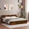 Image de vidaXL Cadre de lit sans matelas chêne fumé 180x200 cm