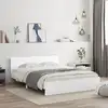 Image de vidaXL Cadre de lit sans matelas blanc 140x200 cm