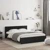 Image de vidaXL Cadre de lit sans matelas noir 140x200 cm