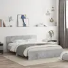 Image de vidaXL Cadre de lit sans matelas gris béton 140x200 cm