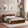 Image de vidaXL Cadre de lit sans matelas chêne fumé 140x200 cm