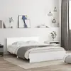 Image de vidaXL Cadre de lit sans matelas blanc 140x190 cm