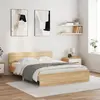 Image de vidaXL Cadre de lit sans matelas chêne sonoma 140x190 cm