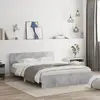 Image de vidaXL Cadre de lit sans matelas gris béton 140x190 cm
