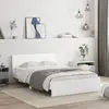 Image de vidaXL Cadre de lit sans matelas blanc 135x190 cm