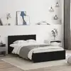 Image de vidaXL Cadre de lit sans matelas noir 135x190 cm