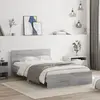 Image de vidaXL Cadre de lit sans matelas sonoma gris 135x190 cm
