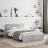 Image de vidaXL Cadre de lit sans matelas gris béton 120x190 cm