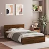 Image de vidaXL Cadre de lit sans matelas chêne marron 120x190 cm
