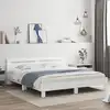 Image de vidaXL Cadre de lit avec LED sans matelas blanc 200x200 cm