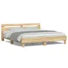 Image de vidaXL Cadre de lit avec LED sans matelas chêne sonoma 200x200 cm