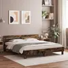 Image de vidaXL Cadre de lit avec LED sans matelas chêne fumé 180x200 cm