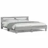 Image de vidaXL Cadre de lit avec LED sans matelas sonoma gris 180x200 cm