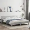 Image de vidaXL Cadre de lit avec LED sans matelas gris béton 160x200 cm