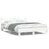 Image de vidaXL Cadre de lit avec LED sans matelas blanc 150x200 cm