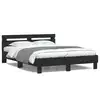 Image de vidaXL Cadre de lit avec LED sans matelas noir 150x200 cm