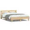 Image de vidaXL Cadre de lit avec LED sans matelas chêne sonoma 150x200 cm